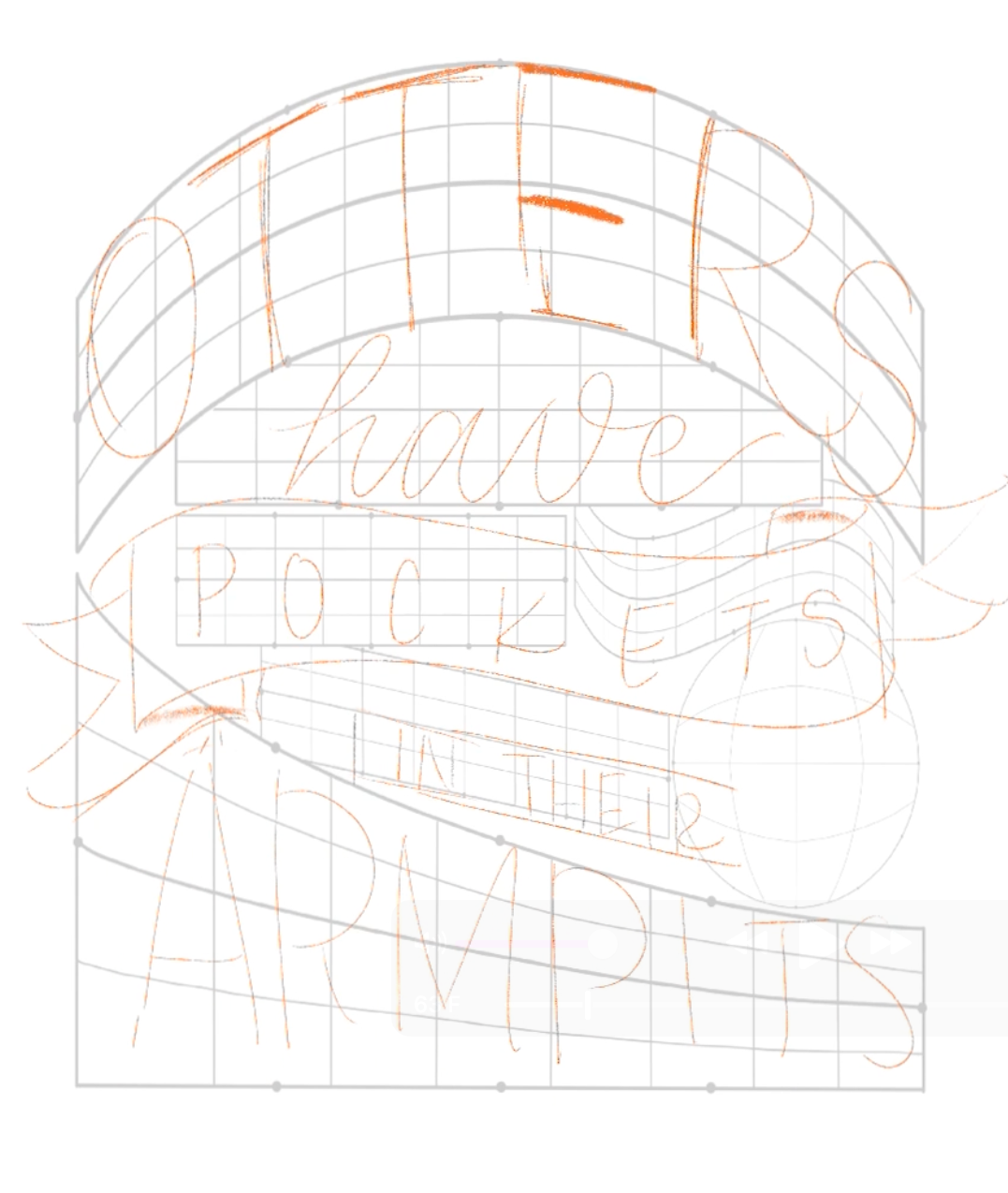 procreate lettering grids before and after