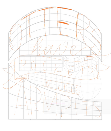 procreate lettering grids before and after