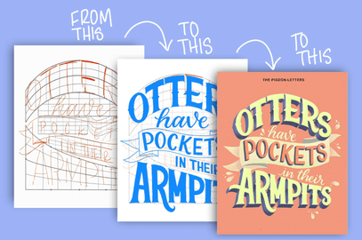 procreate lettering grids