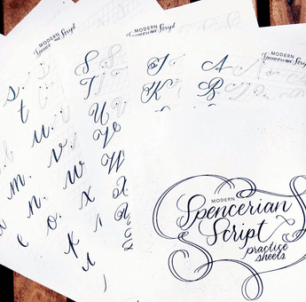 How To Write Script Lettering Lettering Practice Sheets - Modern Spencerian Script