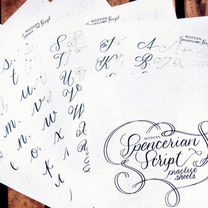 script lettering practice sheets