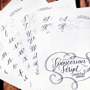 script lettering practice sheets