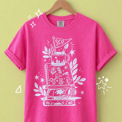 Overpacked for Art Camp Tee | Hot Pink