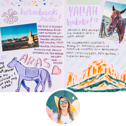 how to make a travel journal spread
