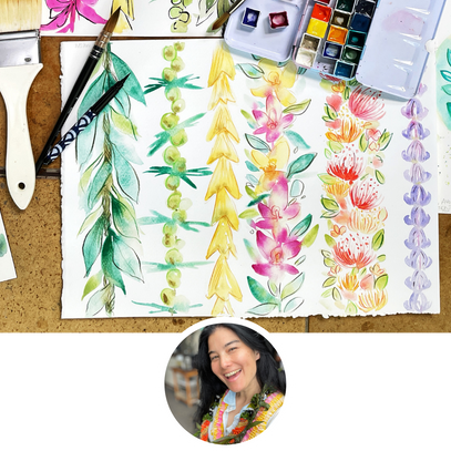 easy watercolor tutorial painting hawaiian flowers