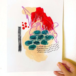 Mixed media bastract painting