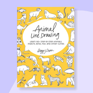 Animal line drawing book with step-by-step instructions