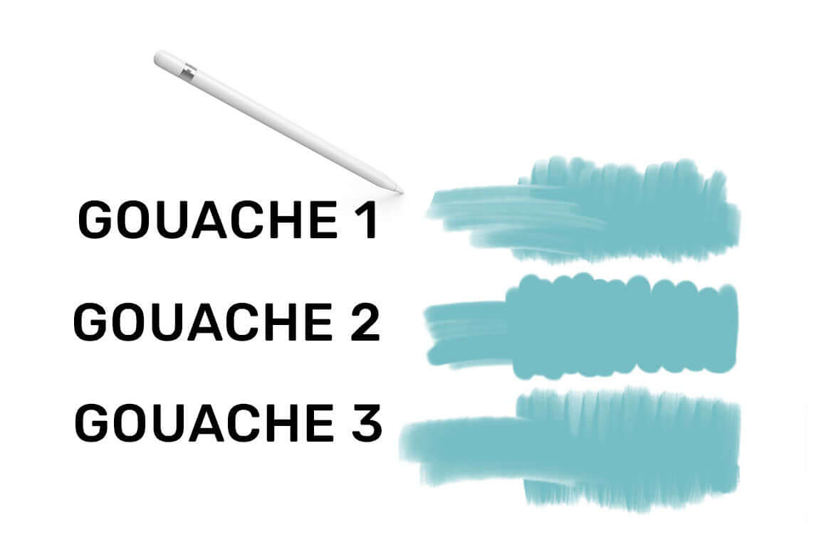 Procreate brush pack swatches