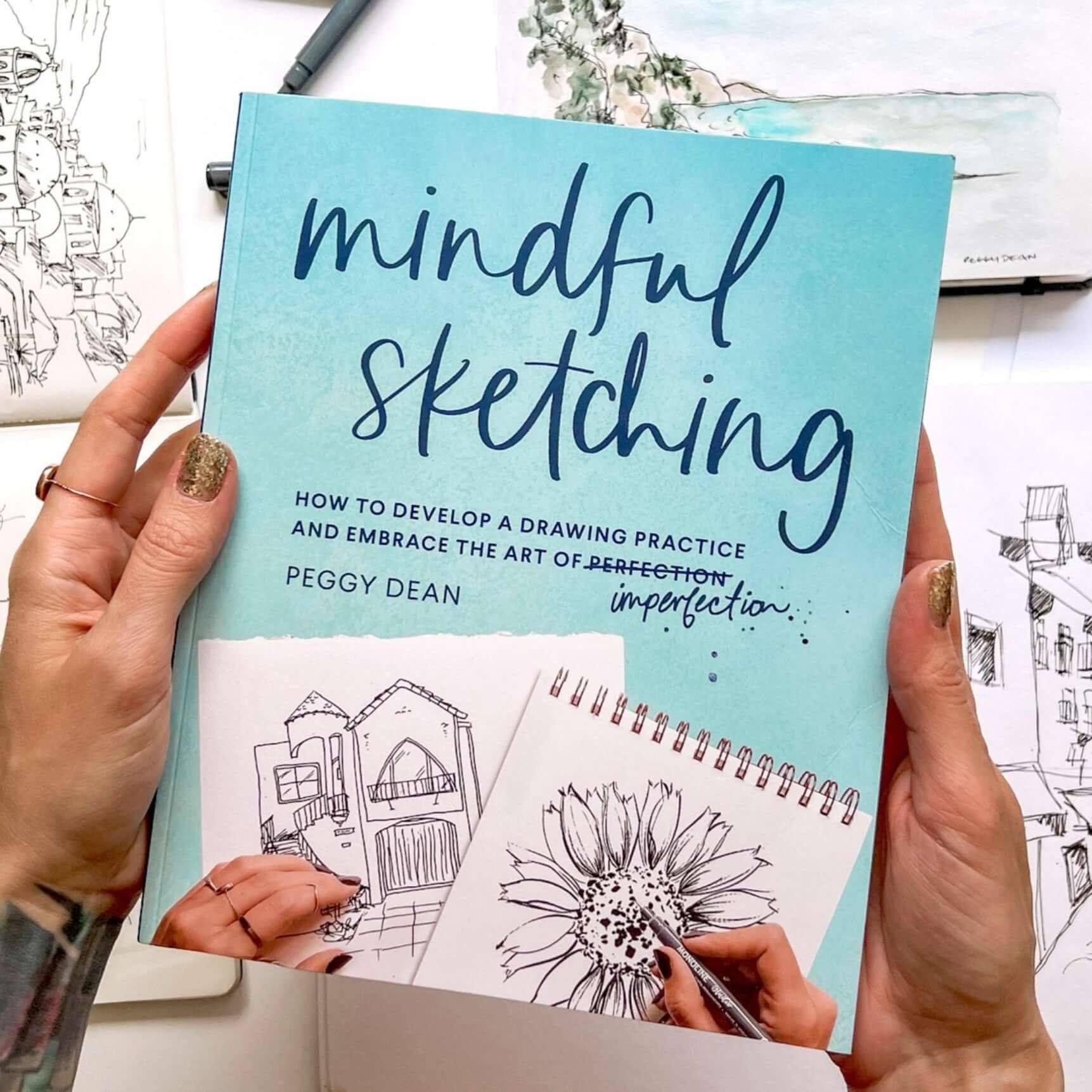 Mindful sketching book for drawing