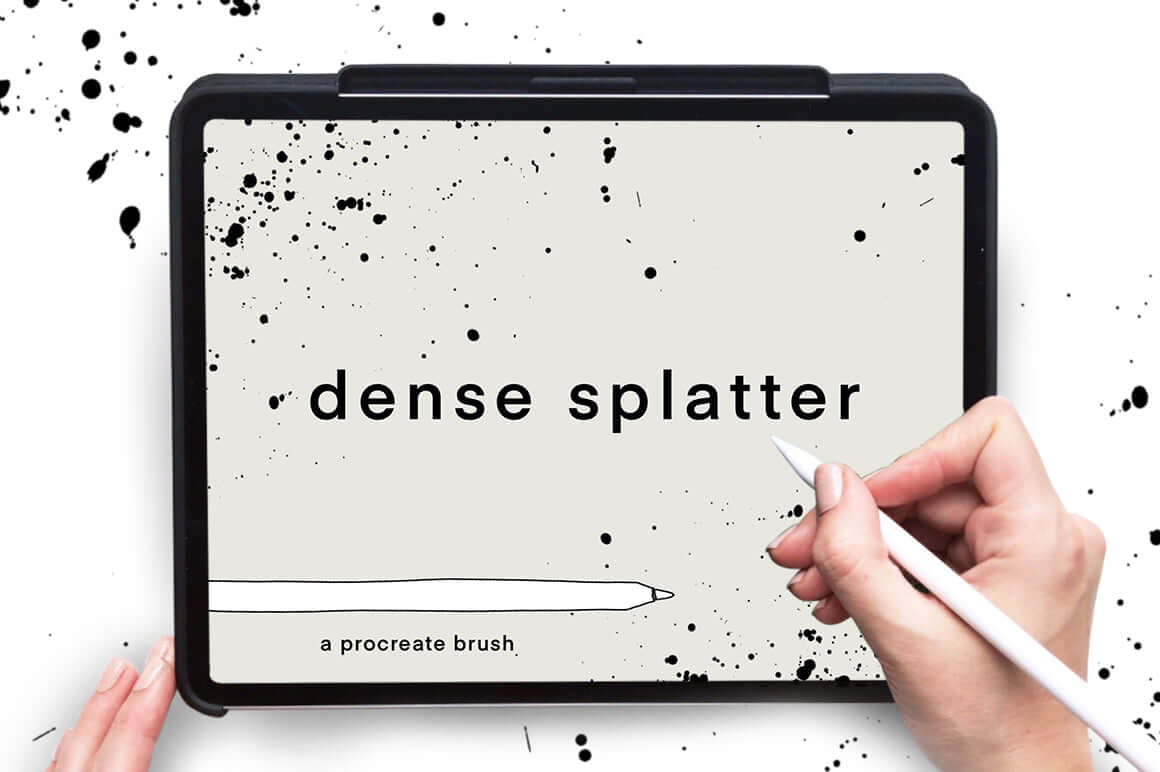 Procreate brush creating a splatter effect