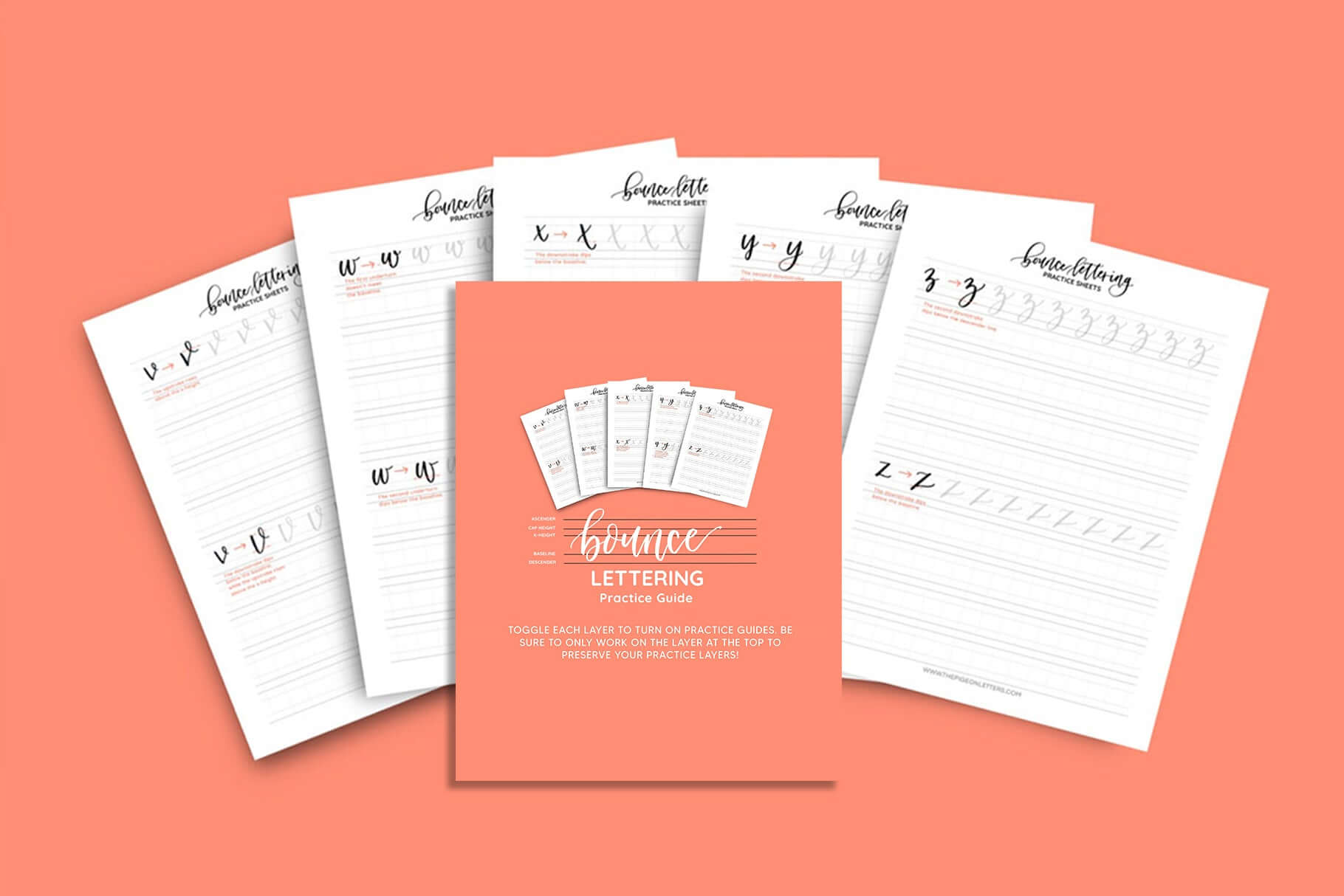 Mock Demonstration Lettering Brush Lettering Bundle for Procreate