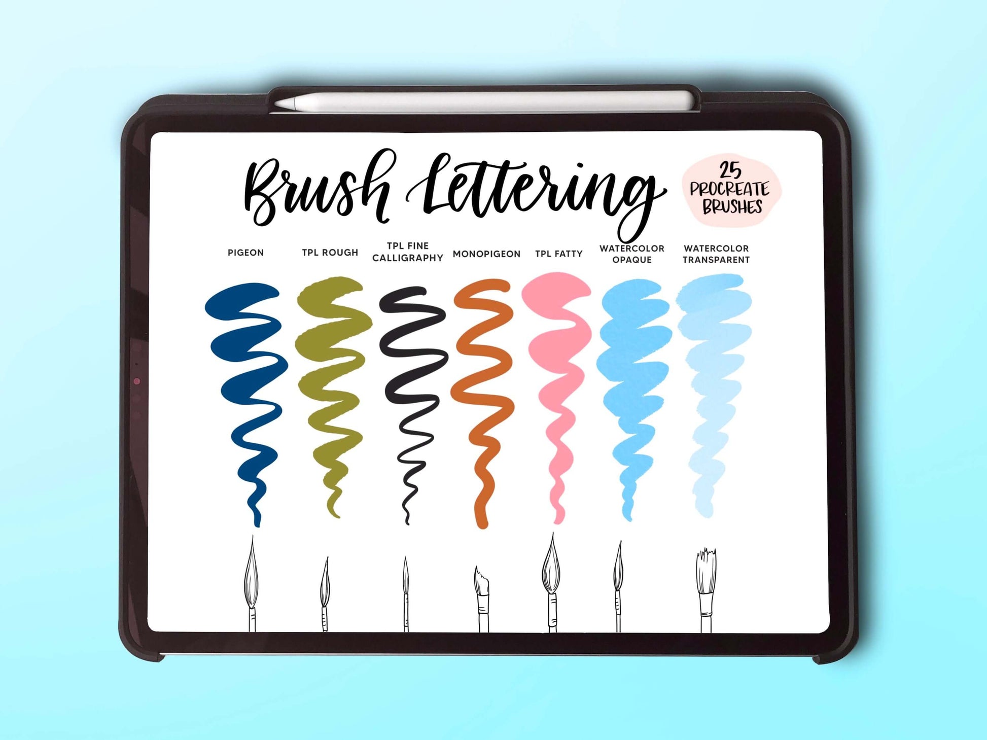 Procreate brush swatches