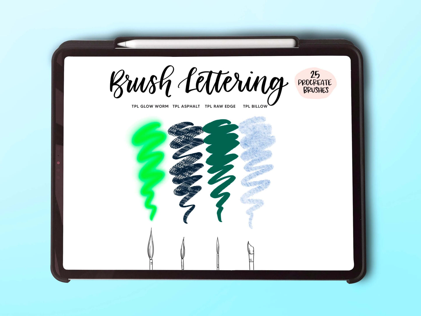 Procreate brush swatches