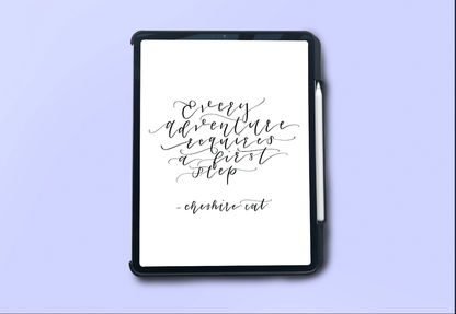 Procreate brush lettering quote