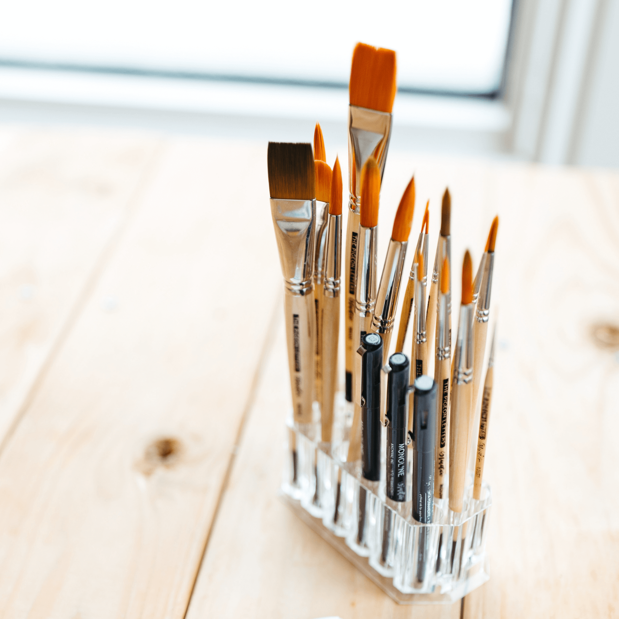A collection of various cruelty-free art supplies