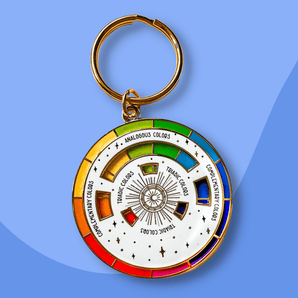 Enamel color wheel keychain for artists